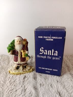 Vintage 1990 Santa Through The Years 1920 The Contemporary Santa Hand Painted
